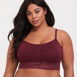 Torrid | Lightly Lined Seamless Lace Band Bralette
